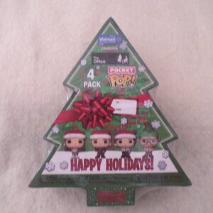 Funko Pocket POP! The Office Holiday Tree Box Walmart Exclusive 4-Pack Sealed